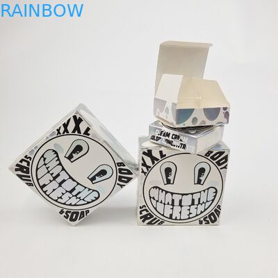 Niestandardowe błyszczące UV Mat Film Biały Karton Papier Pudełko 400g Dla kosmetycznych próbki oleju arganu