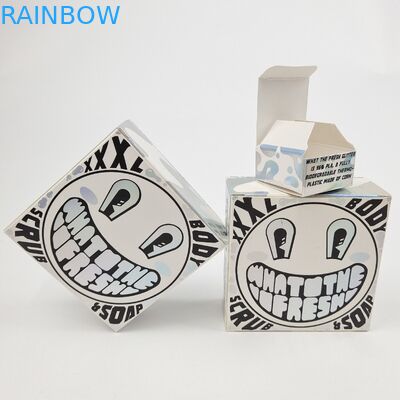 Niestandardowe błyszczące UV Mat Film Biały Karton Papier Pudełko 400g Dla kosmetycznych próbki oleju arganu