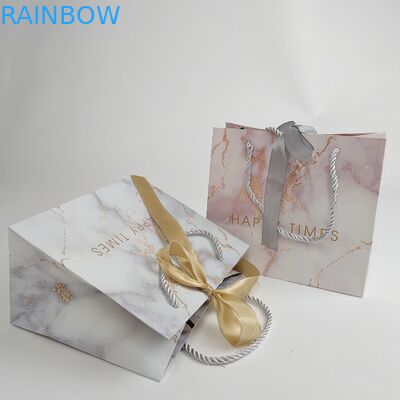 Biodegradowalna torebka papierowa do zakupów z drukiem logo