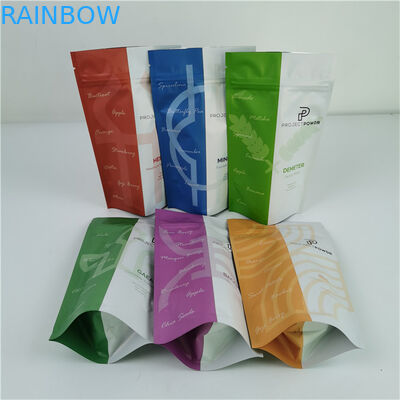 Opakowanie z plastiku do zamykania z powrotem Mat Finish Foil Aluminium Mylar Plastic Standing Bag Logo