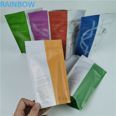 Opakowanie z plastiku do zamykania z powrotem Mat Finish Foil Aluminium Mylar Plastic Standing Bag Logo
