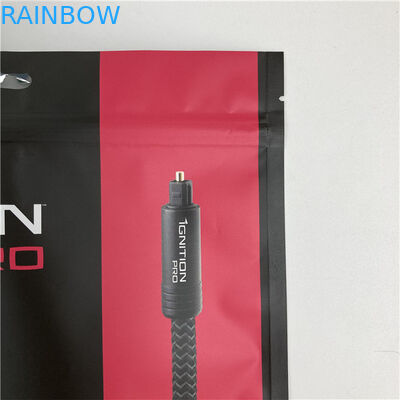 Trzystronne zamknięte worki opakowaniowe Mylar płaska torba z zamkiem akceptowane do 10 kolorów