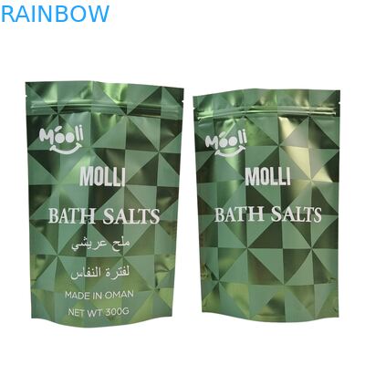 Stojące plastikowe opakowania do peelingu do ciała, saszetki, sole do kąpieli, naturalne kąpiele, worki Mylar z zamkiem błyskawicznym