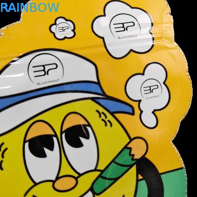 Jadalne Cali 3,5g 7g Mylar Ziplock Miękki w Dotyku Odporny na Zapachy Nieregularny Kształt Ciasteczka Wykrojnik Opakowanie Plastikowa Saszetka