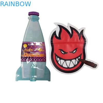 Wewnątrz Drukowane Torby Mylarowe Zioło Tytoń Jadalne Żelki Ciasteczka Opakowania Błyszczące Zgrzewane Specjalny Kształt Plastikowe Torby