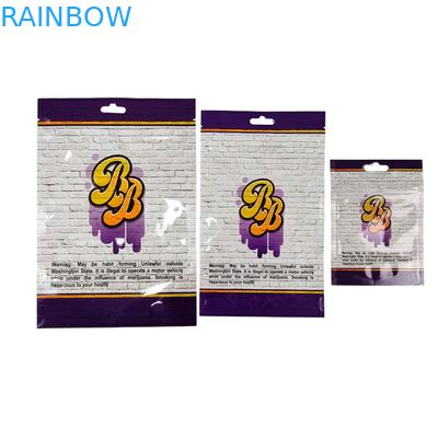 Wewnątrz Drukowane Torby Mylarowe Zioło Tytoń Jadalne Żelki Ciasteczka Opakowania Błyszczące Zgrzewane Specjalny Kształt Plastikowe Torby