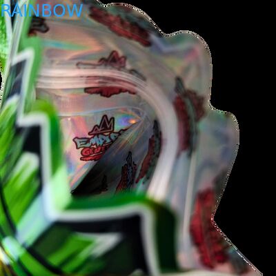 Wewnątrz Drukowane Torby Mylarowe Zioło Tytoń Jadalne Żelki Ciasteczka Opakowania Błyszczące Zgrzewane Specjalny Kształt Plastikowe Torby