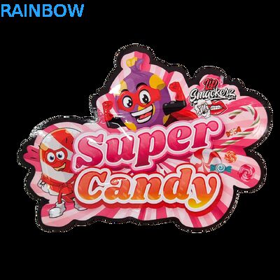 Ściśnięte 3,5 g plastikowe torebki błyszczące zamek Mylar dla zioła gumkowego cukierków opakowania Proof Smell błyszcząca powierzchnia