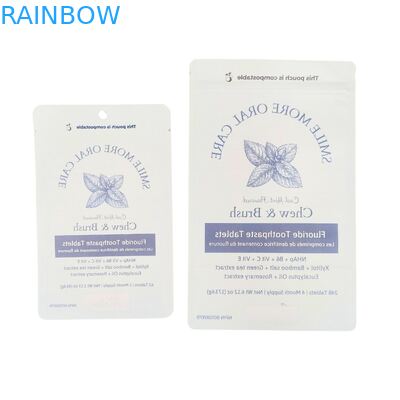 Biodegradowalny worek z papieru Kraft Biały worek z opakowaniem z plastikiem do żywności dla zwierząt domowych Kompostowalny