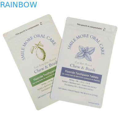 Biodegradowalny worek z papieru Kraft Biały worek z opakowaniem z plastikiem do żywności dla zwierząt domowych Kompostowalny