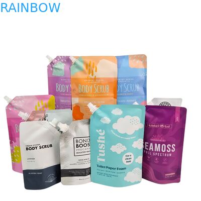 Płynna plastikowa torebka typu stand-up z wylewką, opakowanie do wyciskania dla kosmetyków, napojów, balsamu, torba z dyszą