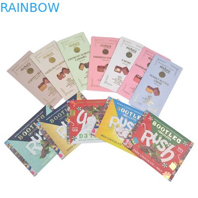 Jedliwa folia aluminiowa worek z tylnym pieczęciem Mały plastikowy mylar owsiany czekoladowy bar energetyczny ciasteczko przekąski cukier opakowania worek