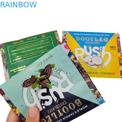 Jedliwa folia aluminiowa worek z tylnym pieczęciem Mały plastikowy mylar owsiany czekoladowy bar energetyczny ciasteczko przekąski cukier opakowania worek