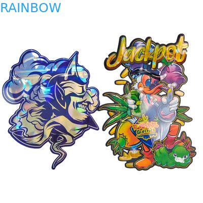 Żywnościowe torebki Mylar Doypack Die Cut Cali 3.5g 7g 14g 28g Sugar Cookie Błyszczące/matowe Odporne na zapachy Torebki strunowe