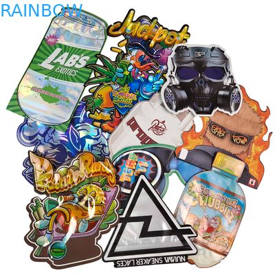 Gorąca sprzedaż Glossy Die Cut Mylar Bag With Zipper Żywność Bezwonna od zapachu 3,5 7g 14g 28g Grzyby Gummies Custom Printing Plastic Bag