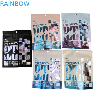 Cyfrowe drukowanie holograficzne 3.5g Cali Packs 4x5 Sachet Nieregularne folia aluminiowa Grzyby Gummies Opakowanie Die Cut Mylar Bags