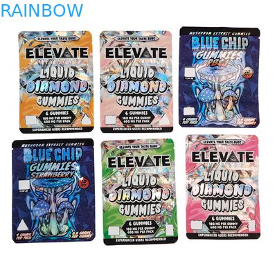 3.5g Torebki Mylar do żelków z ekstraktem z grzybów Opakowanie Doypack z zamkiem błyskawicznym, odporne na zapachy, stojąca torebka