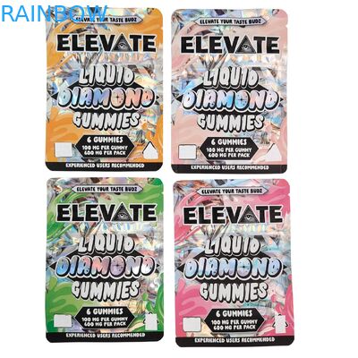 3.5g Torebki Mylar do żelków z ekstraktem z grzybów Opakowanie Doypack z zamkiem błyskawicznym, odporne na zapachy, stojąca torebka