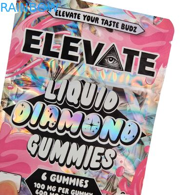 3.5g Torebki Mylar do żelków z ekstraktem z grzybów Opakowanie Doypack z zamkiem błyskawicznym, odporne na zapachy, stojąca torebka