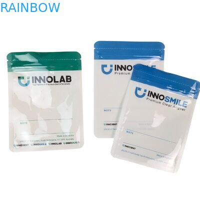 Zastosowalny biały torba z zamkiem do zębów przejrzysty wyrównanie opakowanie jednoosobowe przejrzysty z uszczelnieniem termicznym i wyrównaniem logo