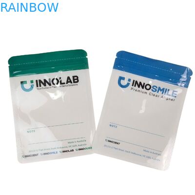 Zastosowalny biały torba z zamkiem do zębów przejrzysty wyrównanie opakowanie jednoosobowe przejrzysty z uszczelnieniem termicznym i wyrównaniem logo