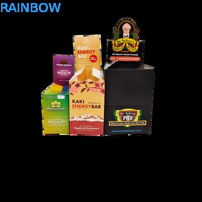 Spersonalizowane składane pudełko z papieru kraft z tektury 350g do ekspozycji na ladzie sklepowej