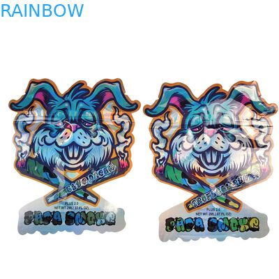 Egzotyczne torebki Mylar 3,5g 1lb Żywność Holograficzne cukierki Wątek dziecięcy Specjalny kształt torebka Mylar Ziplock