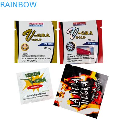 Żywnościowa, zgrzewana torebka strunowa z tworzywa sztucznego z niestandardowymi rozmiarami na pigułki, tabletki i kapsułki lecznicze