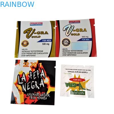 Żywnościowa, zgrzewana torebka strunowa z tworzywa sztucznego z niestandardowymi rozmiarami na pigułki, tabletki i kapsułki lecznicze