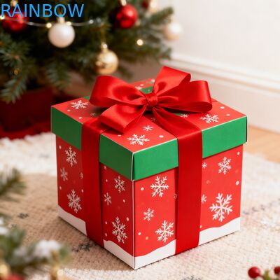 Podlegające recyklingowi, biodegradowalne, prostokątne pudełka podarunkowe Kraft, składane, pokryte taśmą, powłoka UV, maty, na zamówienie