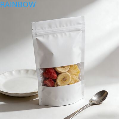 Spersonalizowana biodegradowalna torba stojąca z papieru kraft odporna na wilgoć do pakowania żywności