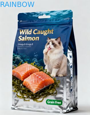 Custom Large Flat Bottom cat Pet Food Packaging Plastic Bags for Dog Food 500g 1kg 2.5kg 10kg  Packaging Zipper Mylar Bag
