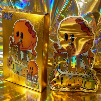 Niestandardowe drukowane torebki Mylar 3.5g z możliwością ponownego zamknięcia do pakowania przekąsek, torebki stojące