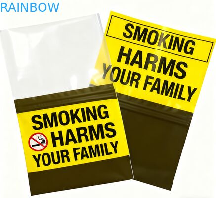 Wstępnie zwinięty worek Ziplock Opakowanie do żywności jadalnej, spożywczej, zgrzewany z trzech stron, plastikowy do tytoniu, worek Mylar