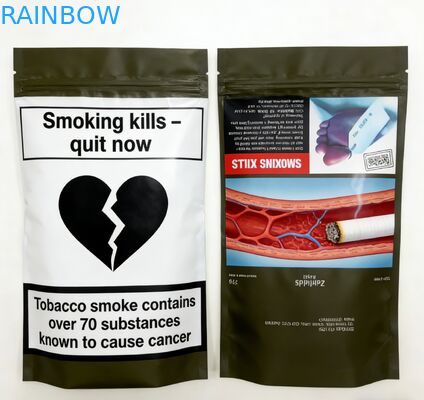 Niestandardowe drukowane, spożywcze, zapachoszczelne torebki Mylar Ziplock Stand Up Pouch do pakowania przekąsek