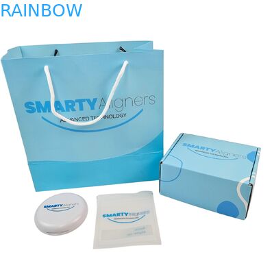 Niestandardowe pudełka do pakowania nakładek ortodontycznych, aparaty ortodontyczne, pudełko na nakładki dentystyczne z papierową torbą