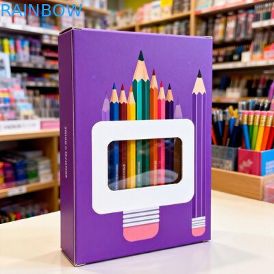 Skrzynka papierowa o wielkości niestandardowej z przejrzystym wyświetlaczem okiennym i grubością 350 g dla opakowań spożywczych