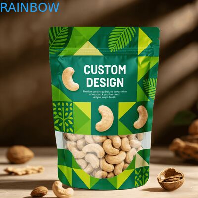 Wysokiej jakości niestandardowy cyfrowy druk na torbie do pakowania żywności z tworzywa sztucznego z recyklingu z zgrzewem i torebką typu stand-up