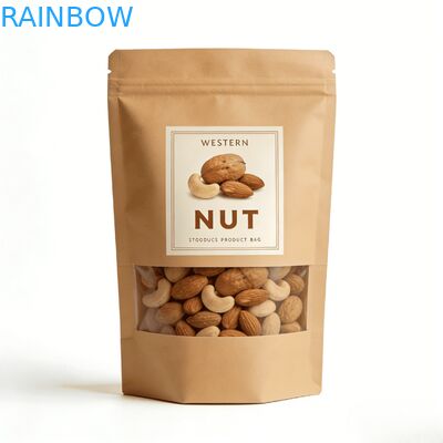 Wysokiej jakości niestandardowy cyfrowy druk na torbie do pakowania żywności z tworzywa sztucznego z recyklingu z zgrzewem i torebką typu stand-up