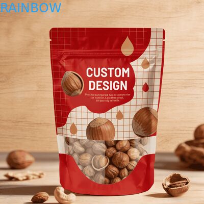 Wysokiej jakości niestandardowy cyfrowy druk na torbie do pakowania żywności z tworzywa sztucznego z recyklingu z zgrzewem i torebką typu stand-up