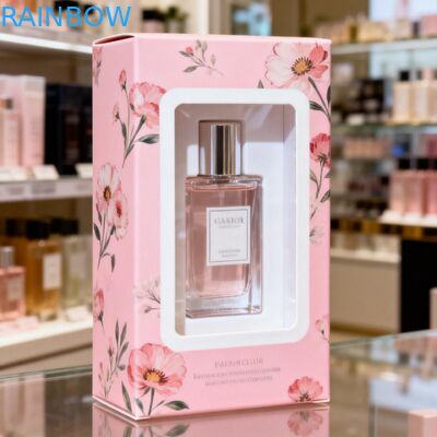 Niestandardowe, przenośne pudełko papierowe z przejrzystymi okienkami, pudełko prezentów na imprezy, pudełko do ciastek, pudełko papierowe z uchwytem