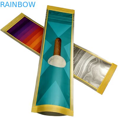 Custom Printed Smell Proof Holographic Mylar Bag with Three Side Seal Ziplock Pouch