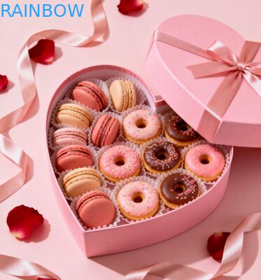 Dostosowywalna biodegradowalna składana skrzynka podarunkowa do opakowań piekarniczych i makaronów ciastkowych