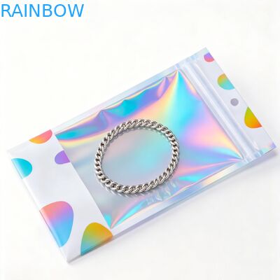 Niestandardowe torebki z tworzyw sztucznych PE do biżuterii kolczyki podlegające recyklingowi antyoksydacja jednoosobowa przejrzysta torba magazynowa z zamkiem z zamkiem