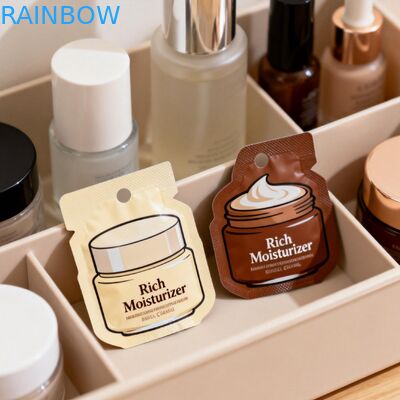 Niestandardowe kremy do pielęgnacji skóry opakowanie plastikowe małe kosmetyczne próbki torebki foliowe Mylar worki pieczętowania cieplnego torebki małe mini torebki