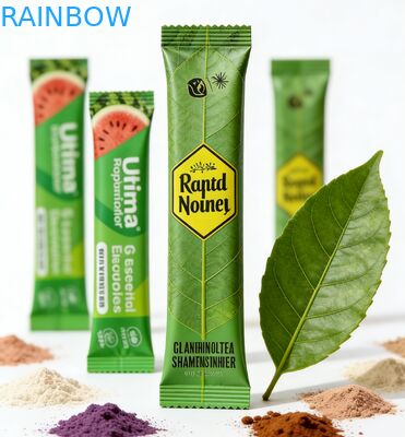 Niestandardowe 1g 3g 5g herbata mleczna w proszku kolagen w proszku saszetka zgrzewalna nadająca się do recyklingu folia aluminiowa PET laminowany zamek błyskawiczny torba na żywność