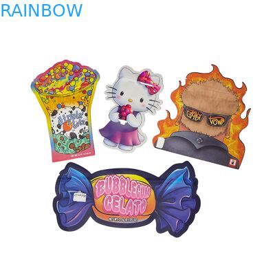 Niestandardowo wydrukowane 1/8 oz 1/4 oz 1/2 oz 1oz 1lb Mylar Herb Flower Candy Packaging Child Resistant Zipper Smell Proof Bags 3.5 Mylar Bag