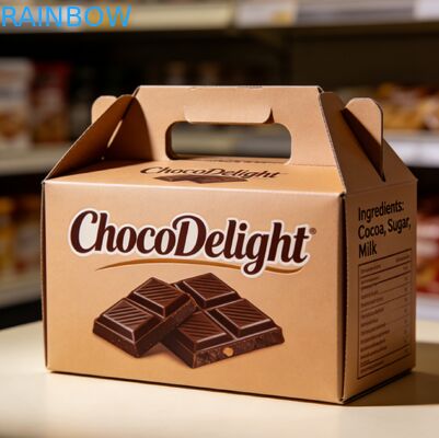 Niestandardowe drukowanie złota folia Stamped ślubne pudełko prezentów z przejrzystym oknem dla słodyczy i czekolady