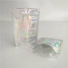 Stand Up Torby holograficzne z przednim przezroczystym i tylnym efektem holograficznym dla rzęs Comestic Packaging