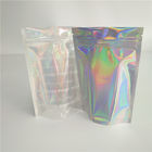 Stand Up Torby holograficzne z przednim przezroczystym i tylnym efektem holograficznym dla rzęs Comestic Packaging